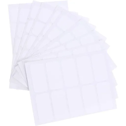 Self Adhesive Name Tags Cleanable Cloth Labels 10 Sets - Write Stickers for Fridge & Microwave, Smooth Edges, Refrigerator Decor