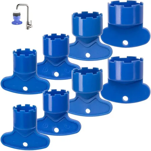 8 Pcs Faucet Aerator with Removal Tool,8 Pack Cache Aerator Replacement,Cache Faucet Aerator Key (16.5mm 18.5mm 21.5mm 24mm)