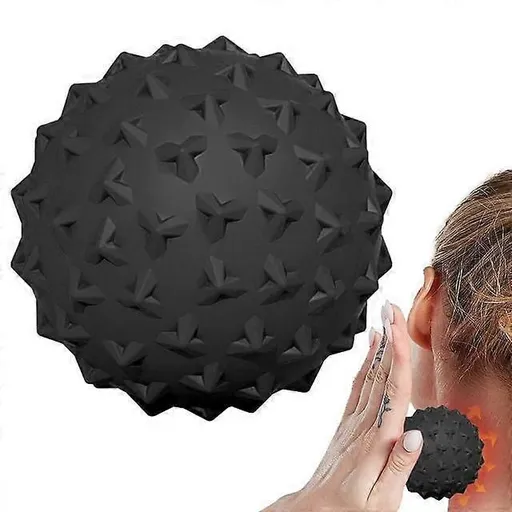 TPE Massage Ball for Deep Tissue Muscle Massage, Trigger Point relaxation, Yoga, Fitness and Muscle support - Black