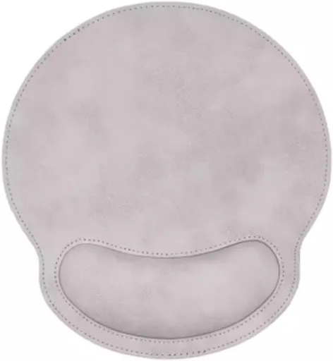 Leather Mouse Pad with Wrist Rest Support Ergonomic Office Computer Keyboard Hand Pad Non Slip Base for Desk Laptop (Grey)