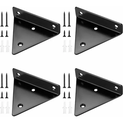 Floating Shelf Brackets 4 pcs Invisible Triangle Metal Wall Shelf Brackets for Shelves