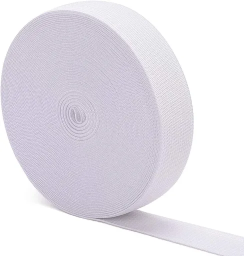 Elastic Bands for Sewing White 1 Inch 12 Yard High Elasticity Knit Spool Sewing Band for Waistbands Pants Clothes and Crafts DIY,