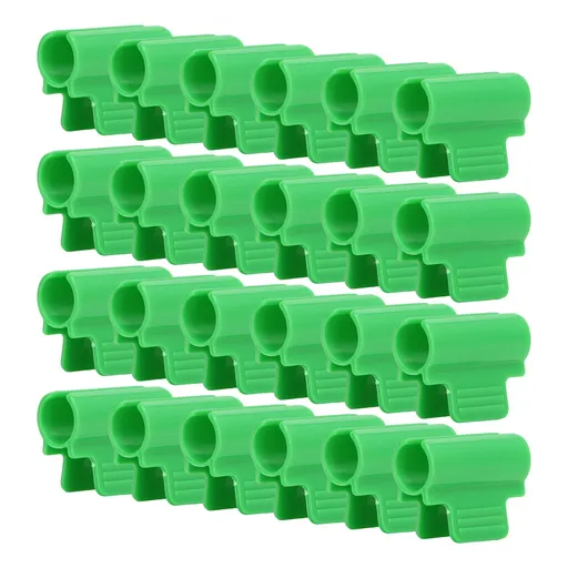 24pcs Greenhouse Clamps Single Head Row Cover Netting Tunnel Hoop Clips Insect Proof Shed Film Shading Net Rod Clips 19mm