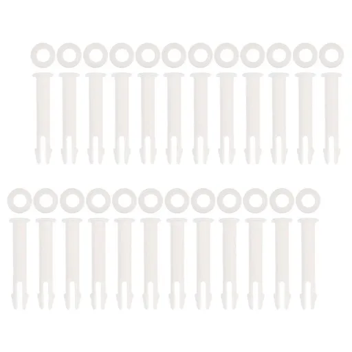 White Plastic Pool Joint Pins for Swimming Pool Frame Tubing, 24 Pieces Replacement Parts
