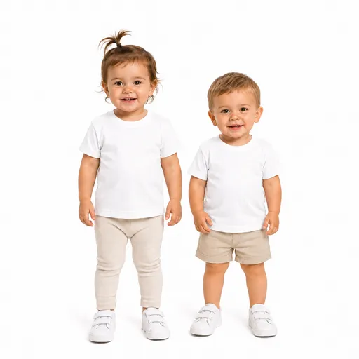 KIDS & TODDLER PLAIN T SHIRT 100% COTTON Basic Blank Tee Top Teen Teenager Crew Kids - White