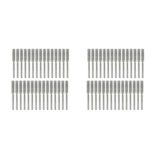 60 Pieces Chainsaw Sharpener Stone Burr Grinding Stone File, Polishing Grinding Tool Grinding Bits, 5/32 Inch/ 4 mm