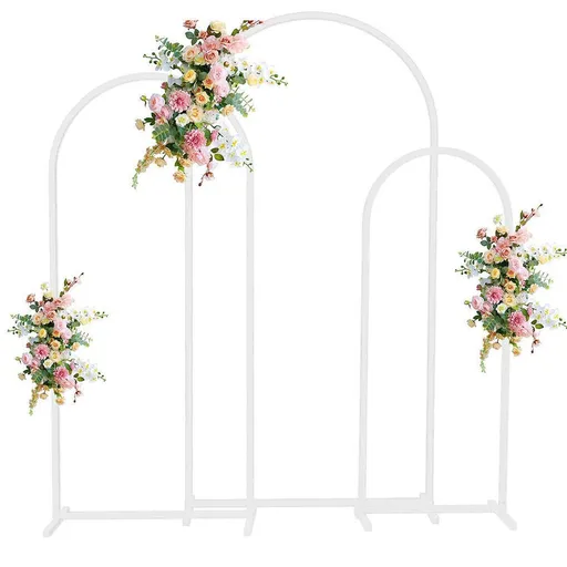 Fin Set Of 3 Wedding Arch Balloon Frame Metal Arch Backdrop Stand Birthday Party