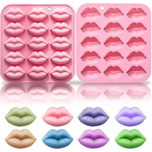 15 Cavity 3D Lip Silicone Mold