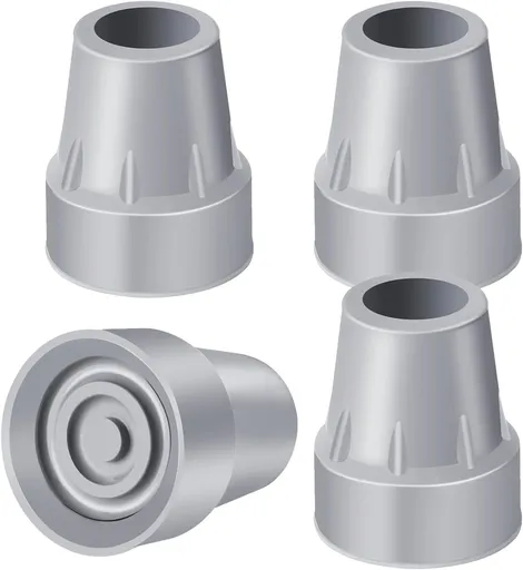 Crutch Tips 7/8 Inch Upgrade Heavy Duty Rubber Crutch Accessories Replacement Rubber Cane Tips, 4-Pack