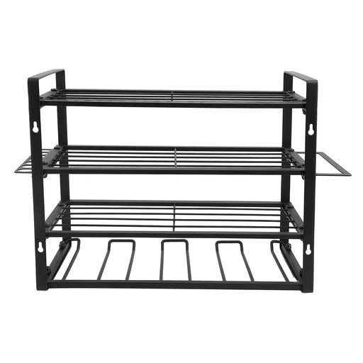 Power Tool Organizer Wall Mount 4 Layer Garage Drill Storage Heavy Duty Metal Stand