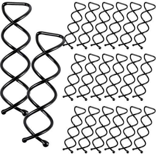 20PCS Spiral Hair Pins, Spin Pins Spiral Bobby Pins or Girls, Women and Kids, Non-Scratch Round Clip & Bun Twist, Stylish Bun Bobby Pins, Premium Spin Pins or Hair, Black