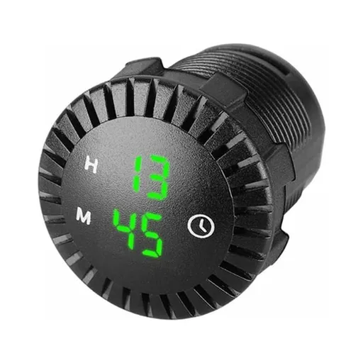 Car Digital Clock Waterproof 2.01 Inch Mini LED Clock Black Green Color Options
