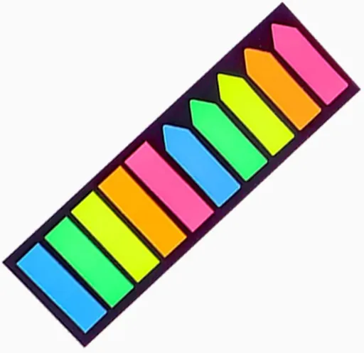Sticky note labels, 200 sticky note labels, sticky note bookmarks in 2 shapes, mini file labels for marking pages and jotting down inspiration