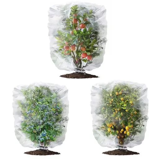 3 Pack Garden Plant Netting Fruits Blueberry Bushes Tomato Protection Netting Insect Netting Cover Bags with Drawstring