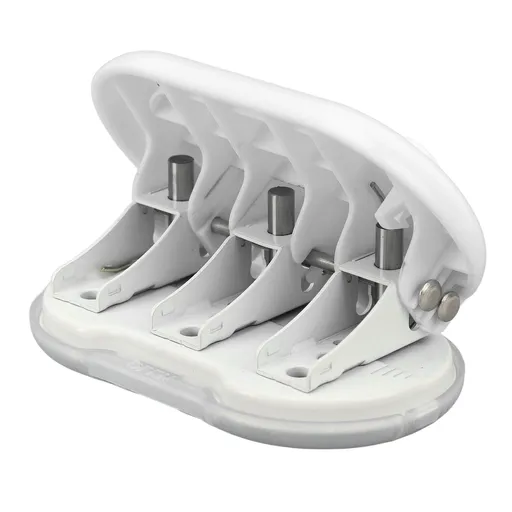 3 Hole Puncher DIY Mini Handheld Paper Punch Loose Leaf Manual Punching Machine for Home Dorm Office White