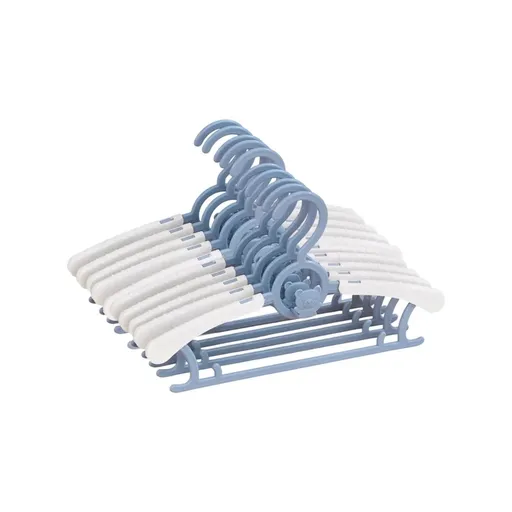 Kids Hangers, Baby Nursery Closet Hangers, Adjustable Non-Slip Laundry Infant Pant Hanger, Space Saving, Stackable Plastic Hanger For Baby Toddler Children Kids Teen (10 Pack)