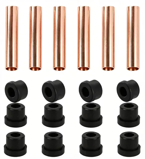 Leaf Spring Bushing Kit Compatible with Club Car DS 1981-up & EZGO TXT Medalist 1994-up - 6 Leaf Springs + 12 Bushings Suspension Replacement Set