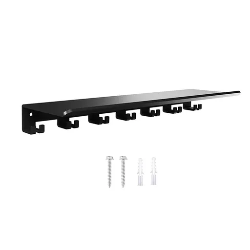 Floating Shelf Home Gym Weight wall Storage Equipment Hanger Metal Rack Holder Wall Mount with Hooks T-Lock Adapters Bracket Hanger Workout