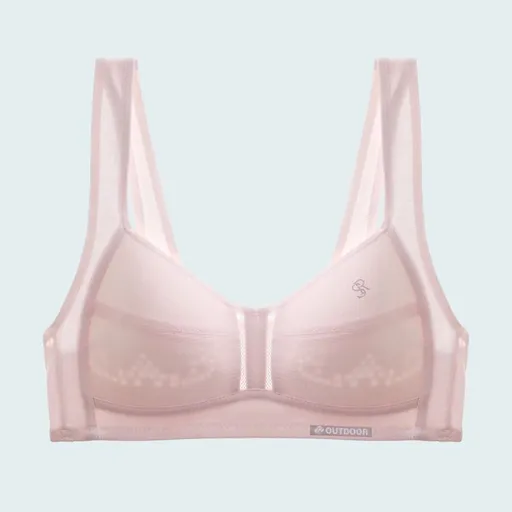 Girls Cotton Bra Full Cup Vest No Wire Powder (single pack) L (Recommended 50.00 kg-57.50 kg
