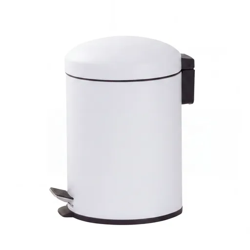6L Compact Pedal Bin with Stainless Steel and Plastic Construction