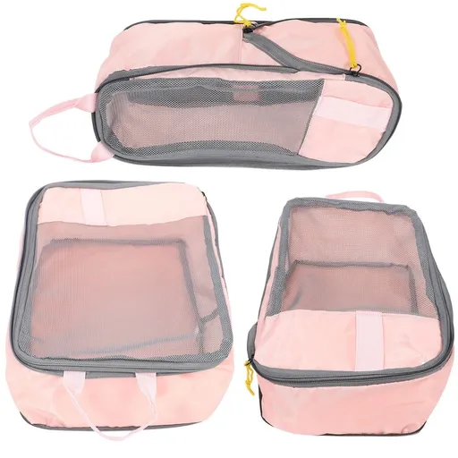 3-Piece Travel Packing Cubes Set with Oxford Cloth for Organized and Efficient Luggage Storage