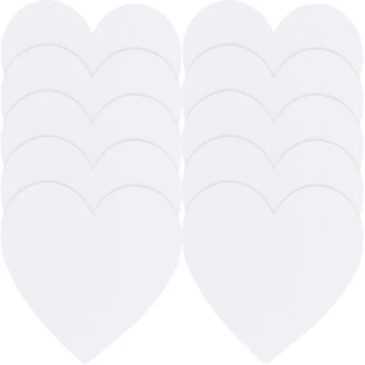 10Pcs Heart Shape Oil Painting Board Cotton Canvas Durable for Artist Drawing Use