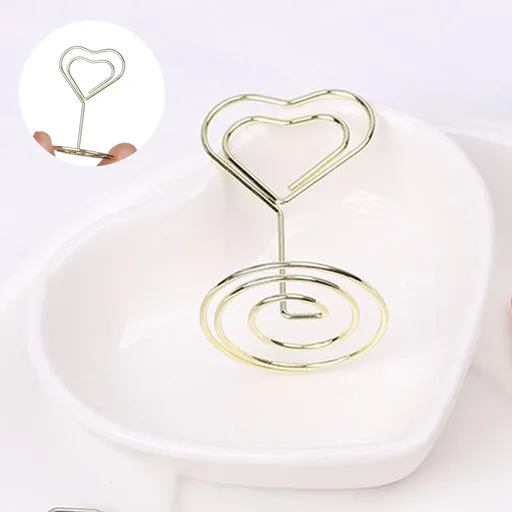 20Pcs Table Number Holders, Small Size Table Card Holders, Photo Holder for Centerpieces, Wedding Reception, Birthday (Gold)