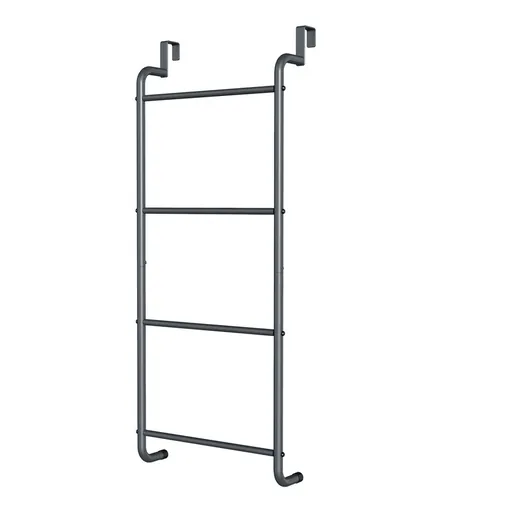 Over The Door Towel Rack Metal Behind Door Hanger for Bathroom Bedroom-Grey