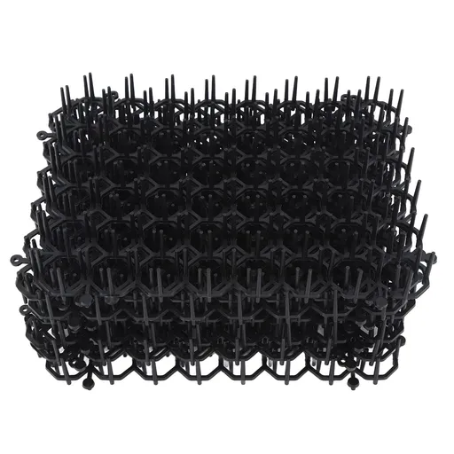12Pcs Cat Deterrent Mat Anti Cat Dog Network Indoor Outdoor Repellent Training Plastic Spike Mat for Keeping Away Cats Dogs Protecting Plants