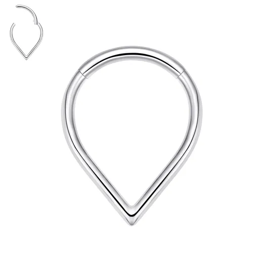 Titanium Teardrop Septum Ring Daith Piercing Earrings Jewelry Helix Nose Rings for Women Body Piercing Jewelry (2pcs)