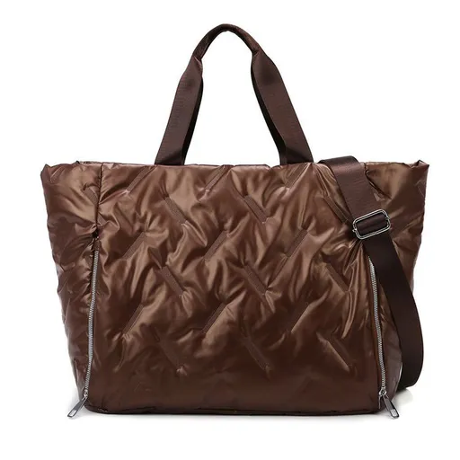 Large Gym Bag Polyester Sports Travel Bag - Brown