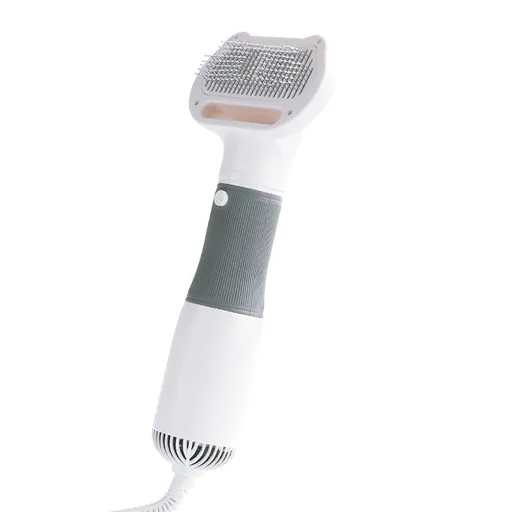 Pet Hair Dryer 3-in-1 with Brush, 3 Heat Settings Overheat Protection, Portable Quiet for Dogs Cats, Compatible with Oral-B, Gray, 220V
