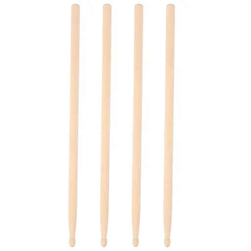 2Pairs Classic Beige Wooden Drumsticks Smooth Surface for All Skill Levels