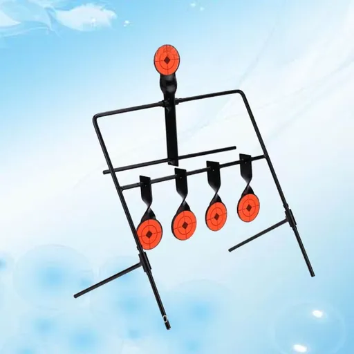 5Pcs Self Resetting Black Metal Targets for Air Pellets Indoor Training