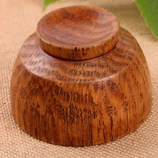 Salad Bowl Wooden Bowl Brown 2Pcs Prevention For Kitchen Home Restaurant