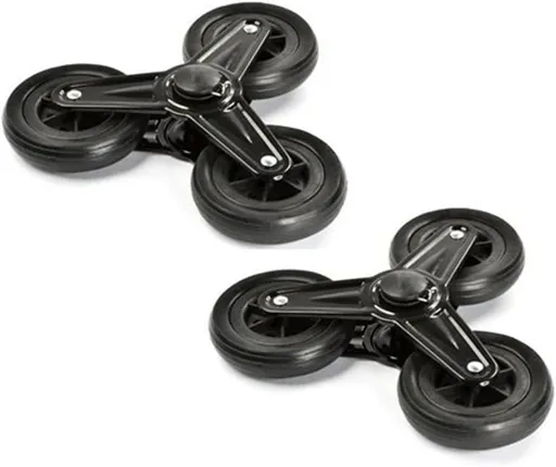 Pair of Replacement Stair Climbing Shopping Cart Wheels for Shopping Laundry Cart