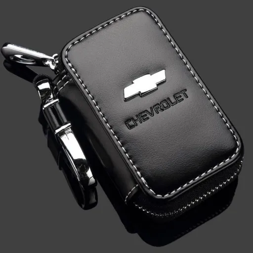 Dazzling Leather Car Key Bag for Audi Kia Chery Fiat Land rover Black square key bag
