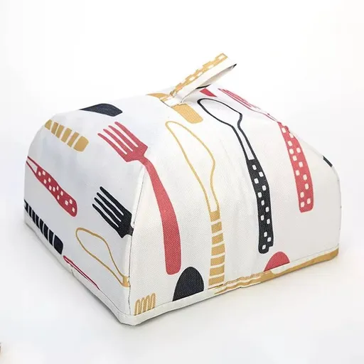 2 Pack Red Knief Foldable Thermal Insulated Food Cover (S 21 x 21 x 11cm) - Dustproof & Insect-Proof Kitchen Dish Protector
