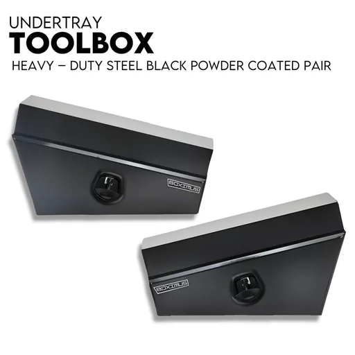750mm Pair of Under Tray Undertray Tool Box Steel Underbody Toolbox