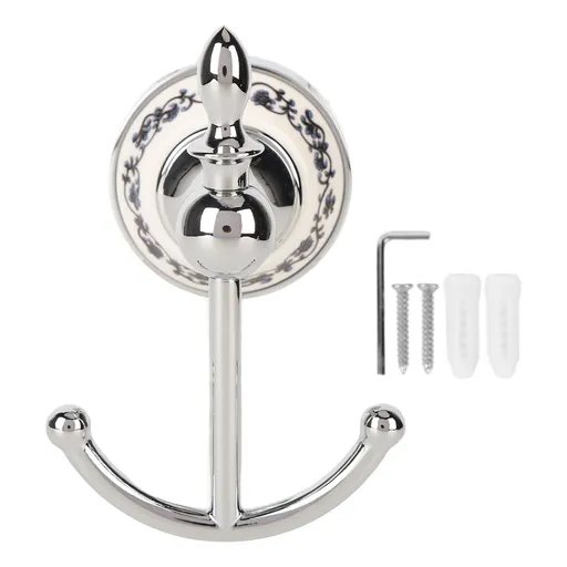 Decorative Wall Hook Multifunctional Space Saving Ceramic Zinc Alloy Wall Mounted Hanging Hook for Coat Type A