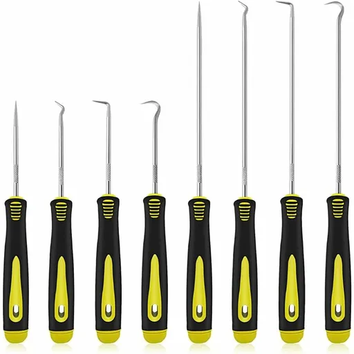 8 pcs Long Short Hook Set Car Hose Removal Tool Oil Seal Puller O-Ring Hook Vacuum Pipe Trim Car Tool