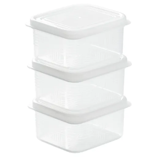 3pcs Freezer Containers with Lids for Food Storage 200ml Reusable Food Storage Containers Boxs Prep Store Freeze
