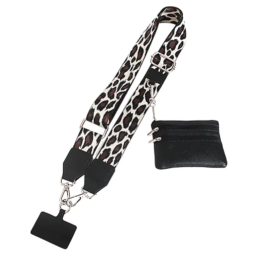 Phone Strap with Zippered Pouch, 2024 New Clip and Go Strap for Phone with Wallet Crossbody, Cross Body Phone String with Zipper Wallet Pouch, Adjustable Phone Strap Crossbody One Size C-2