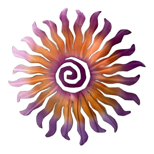 Rustproof Gradient Metal Sun Wall Art, Indoor Outdoor Hanging Sculpture, Decorative Patio Garden Wall Decor, Stylish Home Accent, Ideal for Porch Courtyard