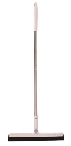 95 cm Floor Scraper with Telescopic Handle, Rotatable for Wet and Dry Use, Compatible with Floors Tiles Windows and Showers, Beige