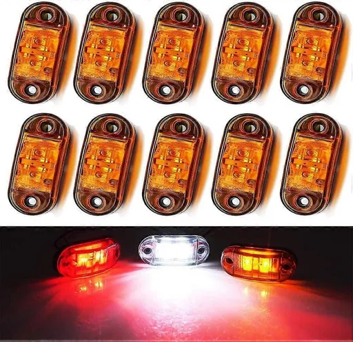 LED Side Marker Lights 10PCS, 12V Waterproof Car Truck Warning Tail Lamps