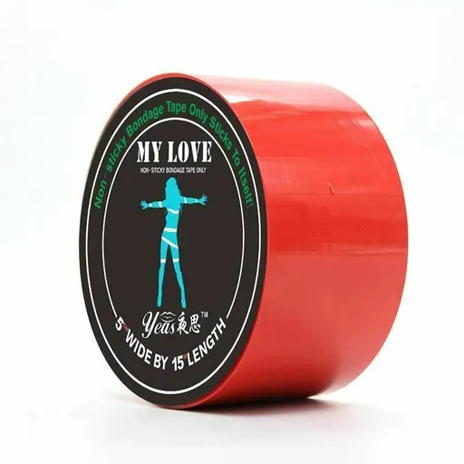 House Of Dasein 15M Bondage Tape Bdsm Adult Toys Easy Restraints Gags - Red