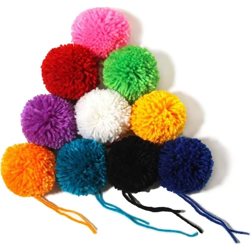 10PCS Large Yarn Pom 3 Inch Made to Order Acrylic Yarn Balls for on Hats Or Party Decorations-DIY Craft Colorful Pom Balls,Luggage Pom Poms for Suitcases