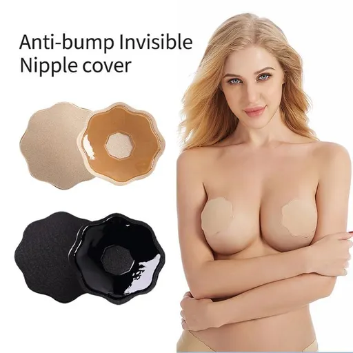 4 Nipple Cover - Sticky Adhesive Silicone Nipple Pasties - Reusable Pasty Breast Petals Wedding dress specific breast patch