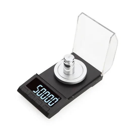 Milligram Scale 0.001G Precision Electronic Weighing Portable Black
